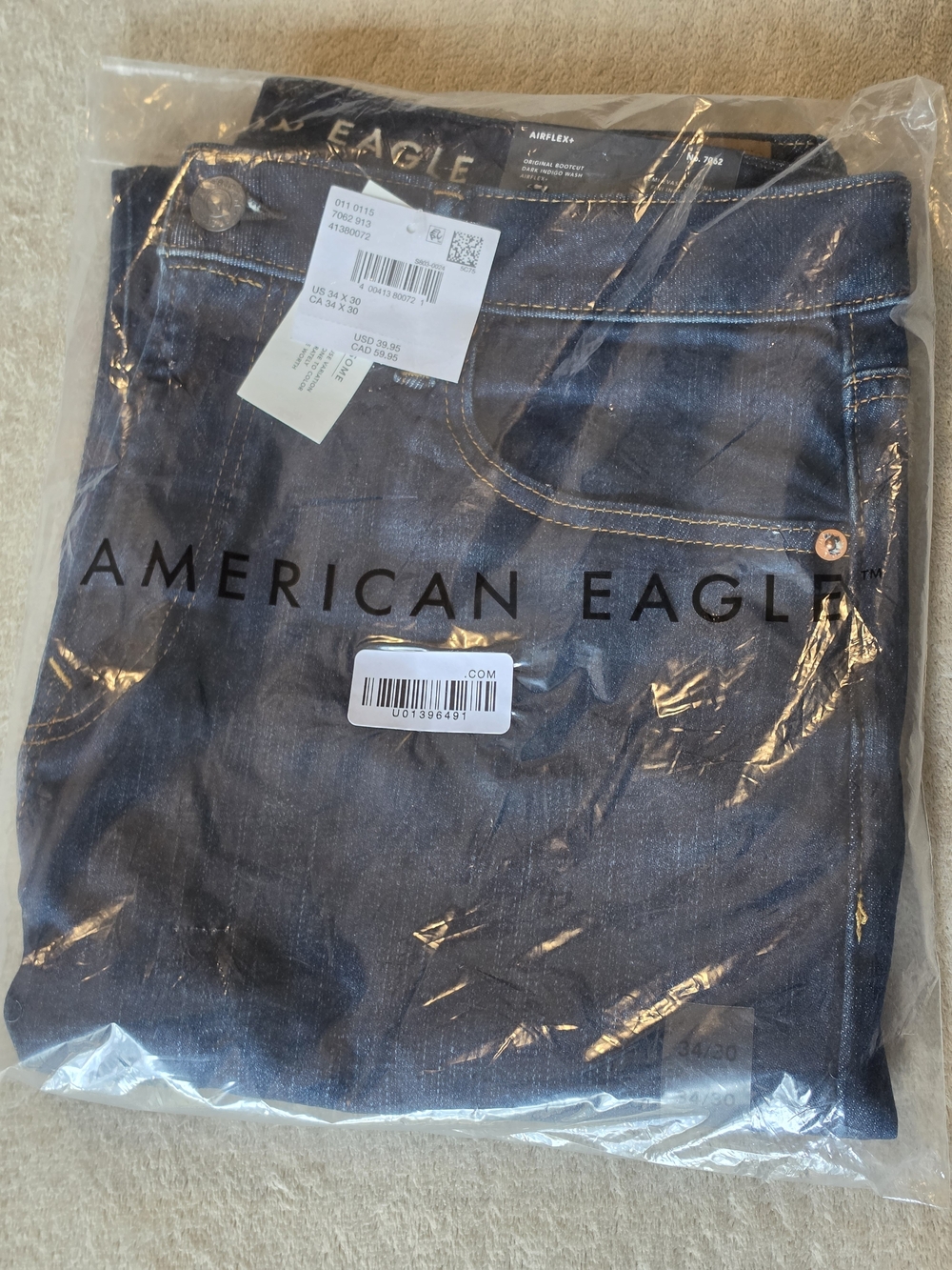 American Eagle Outfitters Men’s Dark Blue Slim Jeans